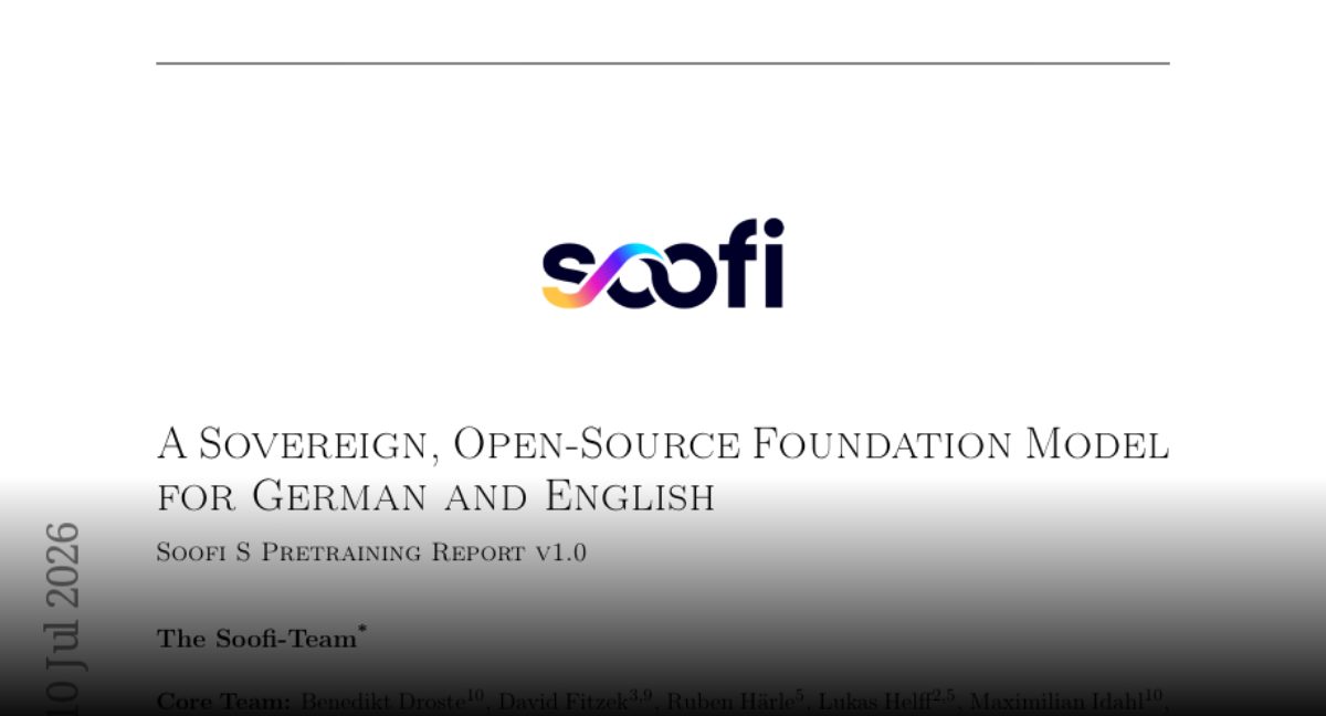 Soofi S 30B-A3B : modèle fondation open-source pour allemand et anglais