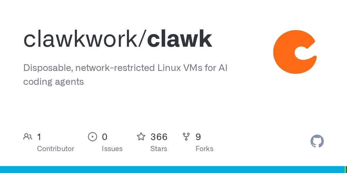 Clawk : VM Linux jetable pour agents de code