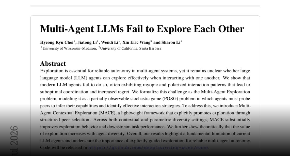 Les agents multi-agents n'explorent pas entre eux